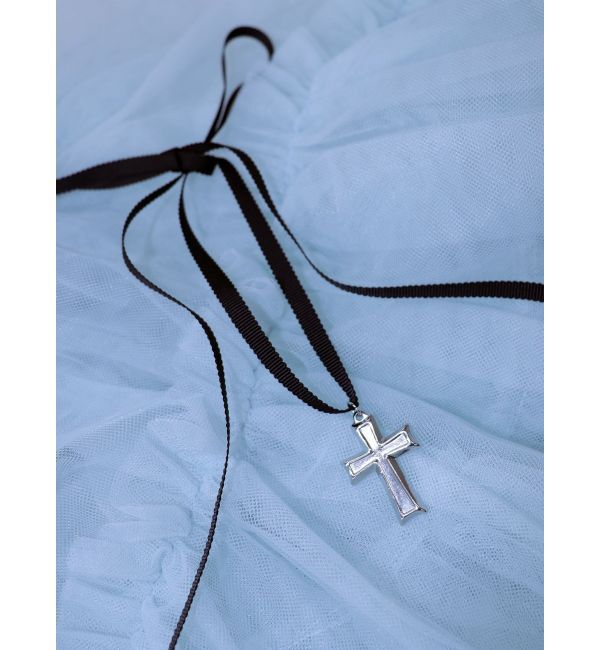 jouetie「クロスリボンチョーカー」|ネックレス|ブラック