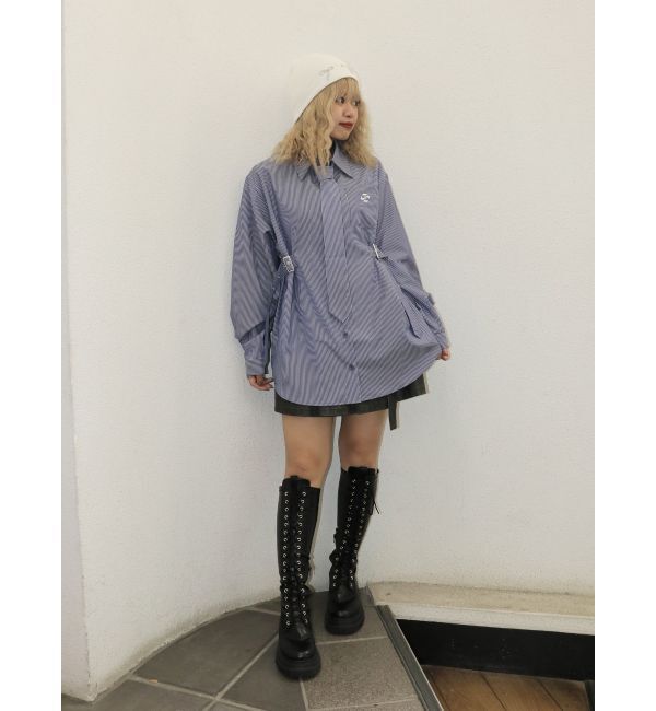 jouetie「ロングスリーブネクタイチュニックシャツ」|シャツ・ブラウス|