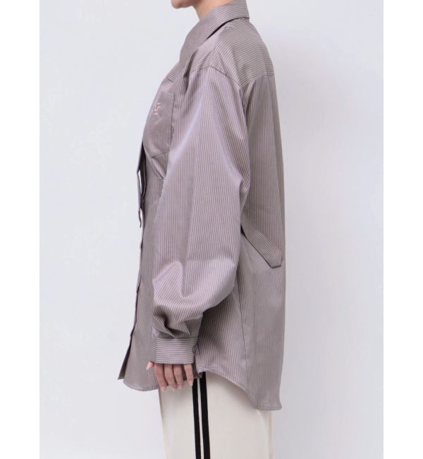 jouetie「ロングスリーブネクタイチュニックシャツ」|シャツ・ブラウス|