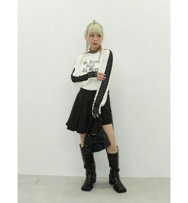 jouetie「シャイニーロゴレースライントップス」|Tシャツ・カットソー|