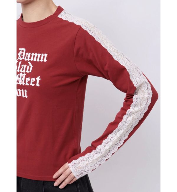 jouetie「シャイニーロゴレースライントップス」|Tシャツ・カットソー|