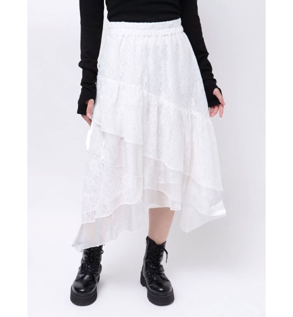 jouetie「レースアシメフリルスカート」|スカート|