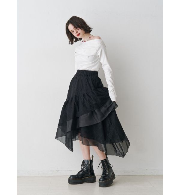 jouetie「レースアシメフリルスカート」|スカート|