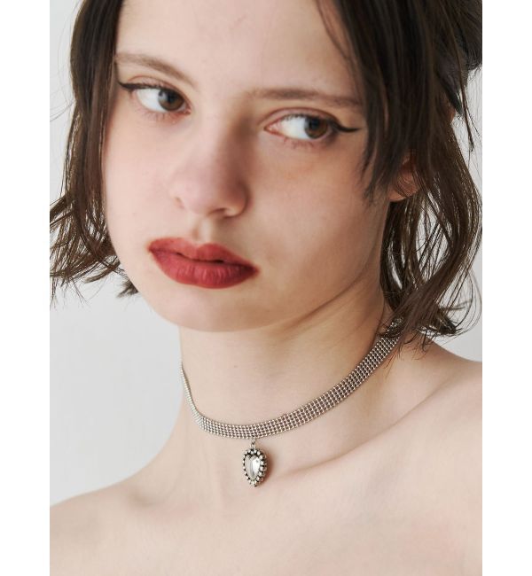 jouetie「メタルチェーンハートチョーカー」|ネックレス|シルバー