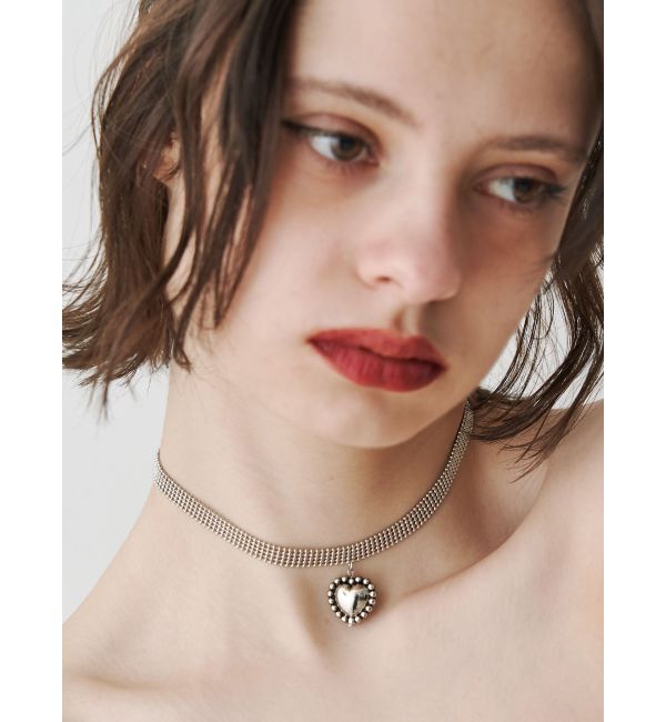 jouetie「メタルチェーンハートチョーカー」|ネックレス|