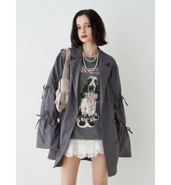 jouetie「DOGジャガードルーズニット」|ニット・セーター|