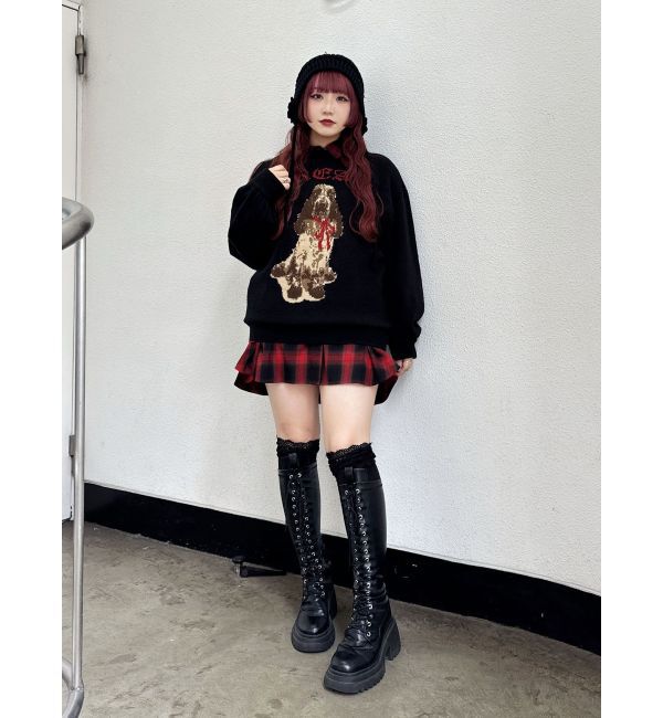 jouetie「DOGジャガードルーズニット」|ニット・セーター|