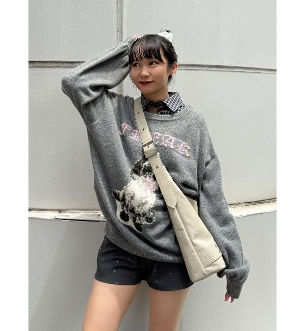 jouetie「DOGジャガードルーズニット」|ニット・セーター|