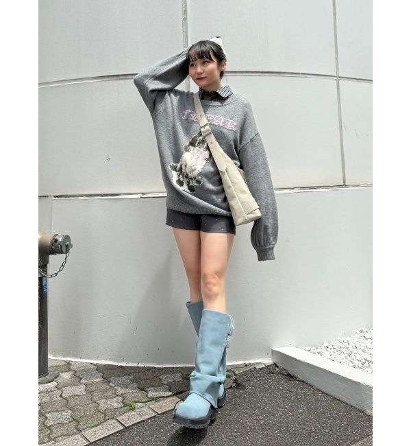 jouetie「DOGジャガードルーズニット」|ニット・セーター|