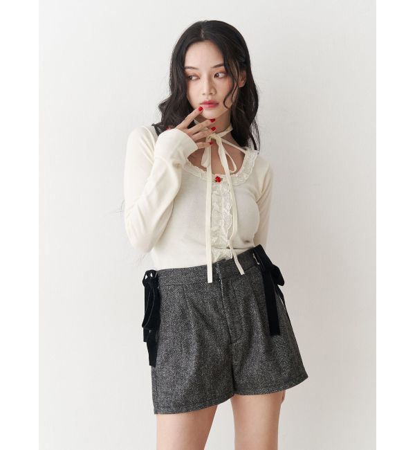 jouetie「ベロアリボンショートパンツ【セットアップ対応】」|その他|