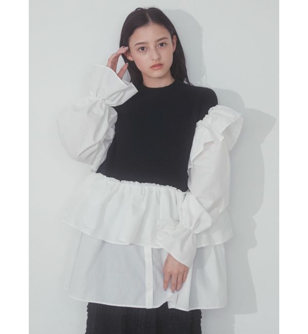 merry jenny「ニットベストドッキングミニワンピース」|ワンピース|