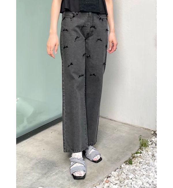 merry jenny「petit ribbonデニムパンツ」|デニム|