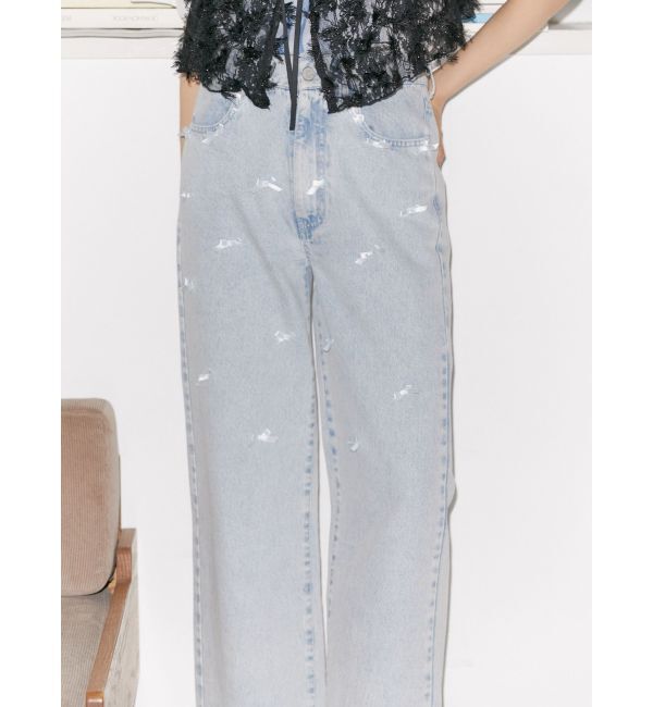 merry jenny「petit ribbonデニムパンツ」|デニム|