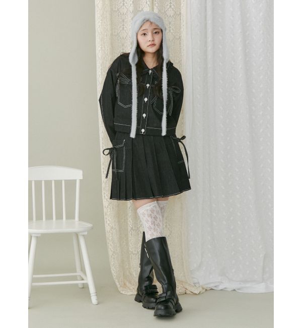 merry jenny「リボンポケットデニムジャケット【セットアップ着用可能】」|その他|