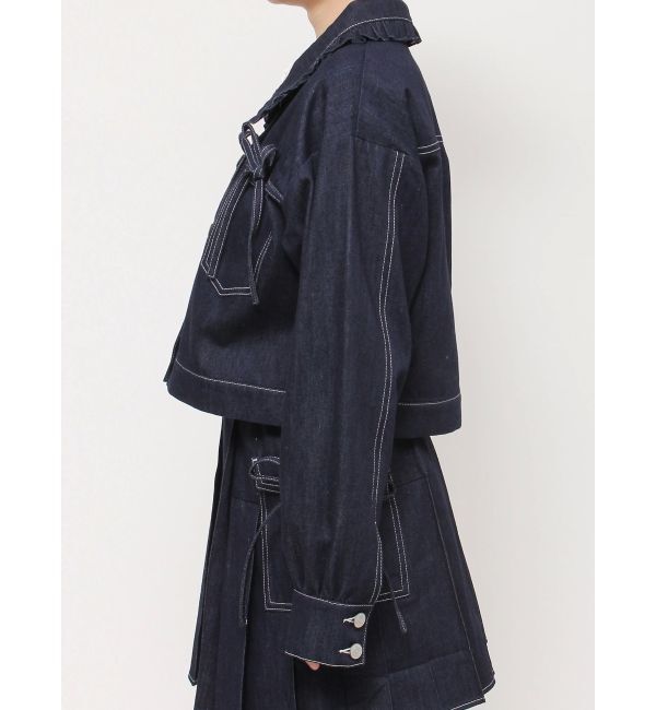 merry jenny「リボンポケットデニムジャケット【セットアップ着用可能】」|その他|