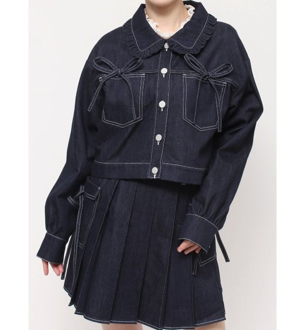 merry jenny「リボンポケットデニムジャケット【セットアップ着用可能】」|その他|