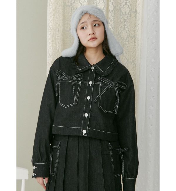 merry jenny「リボンポケットデニムジャケット【セットアップ着用可能】」|その他|