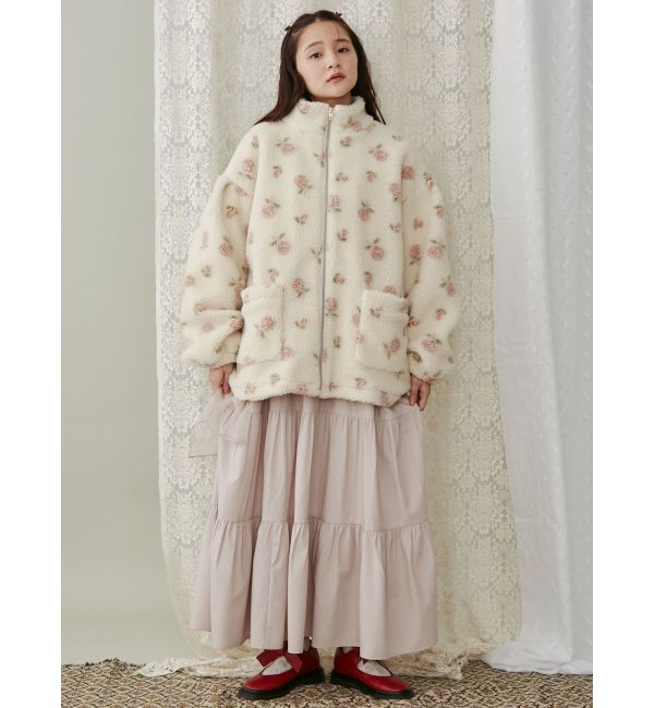 merry jenny「flowerボアブルゾン」|ブルゾン・スタジャン|