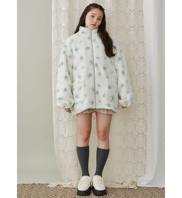 merry jenny「flowerボアブルゾン」|ブルゾン・スタジャン|