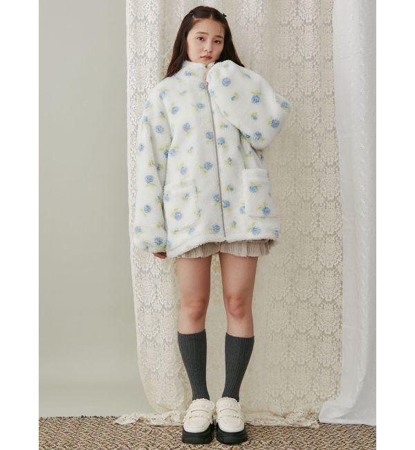 merry jenny「flowerボアブルゾン」|ブルゾン・スタジャン|