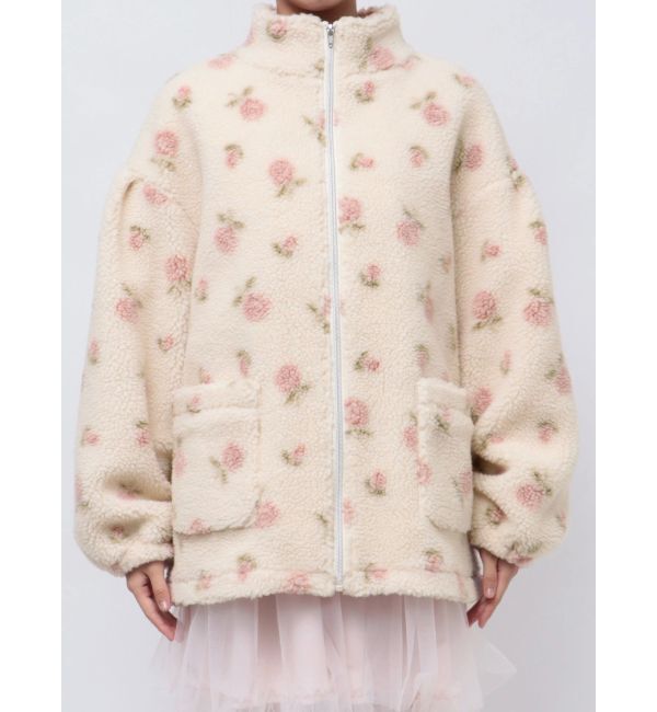merry jenny「flowerボアブルゾン」|ブルゾン・スタジャン|