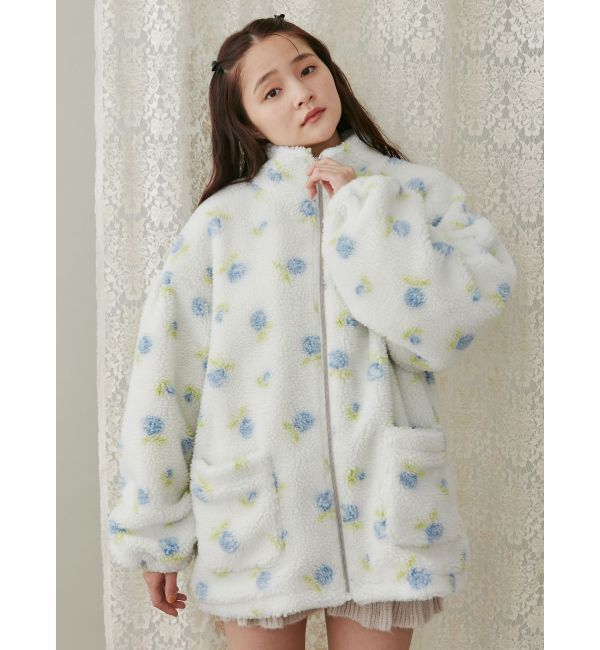 merry jenny「flowerボアブルゾン」|ブルゾン・スタジャン|