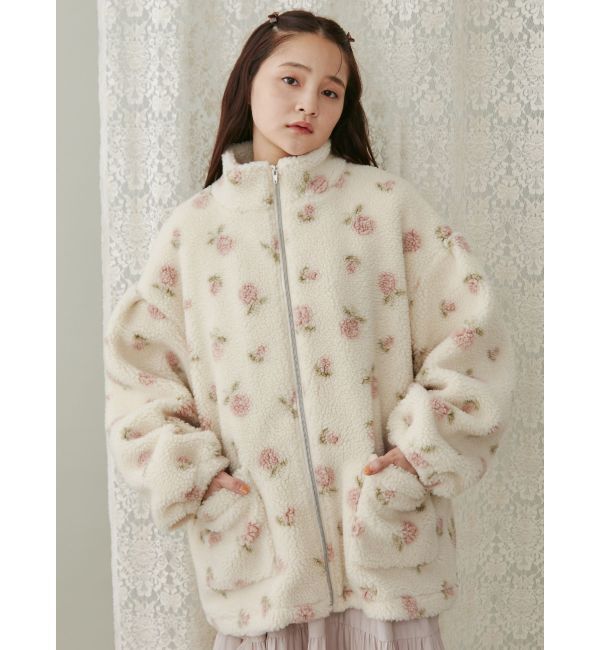 merry jenny「flowerボアブルゾン」|ブルゾン・スタジャン|