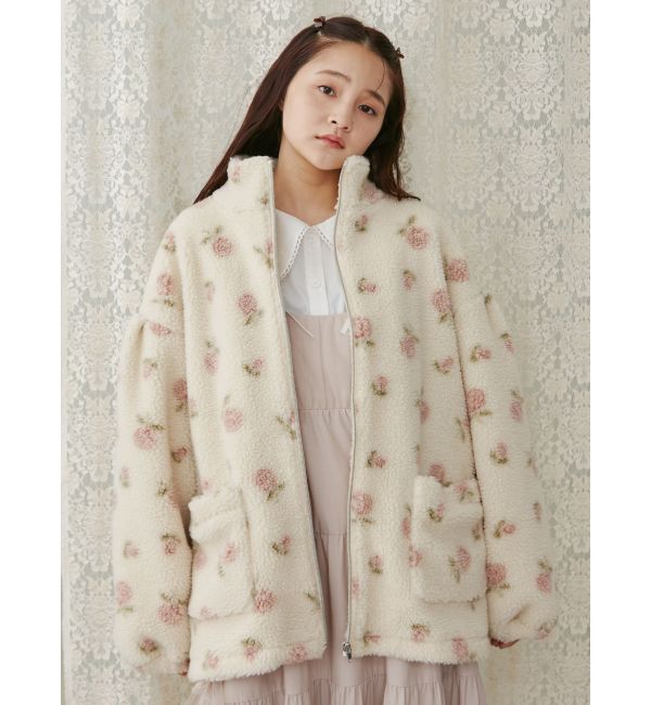 merry jenny「flowerボアブルゾン」|ブルゾン・スタジャン|