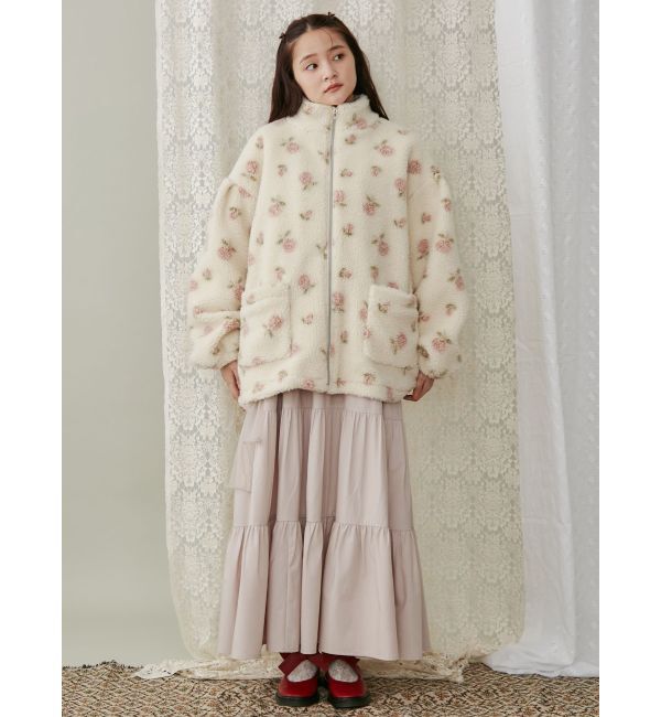 merry jenny「flowerボアブルゾン」|ブルゾン・スタジャン|