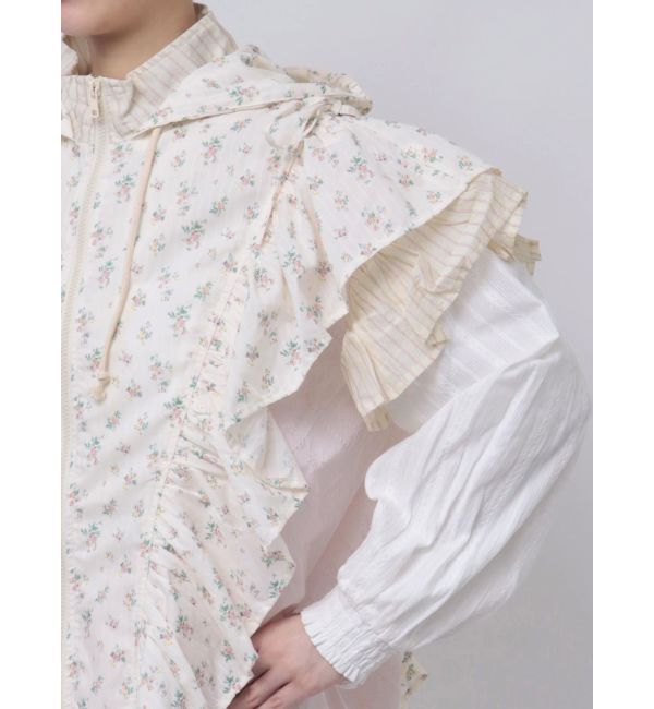 merry jenny「floralコンビフーディージャケット」|その他|