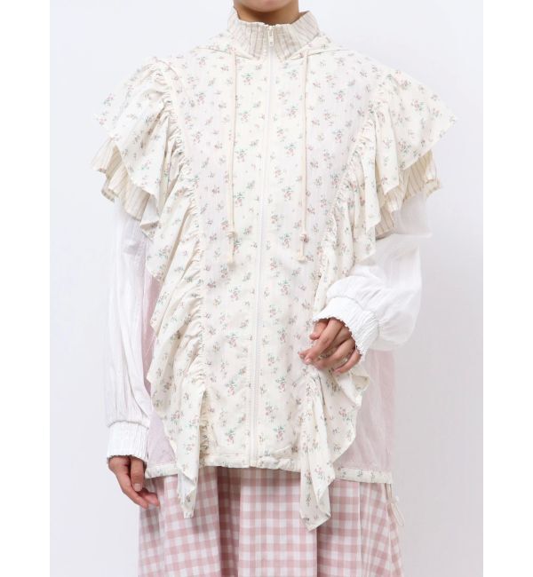 merry jenny「floralコンビフーディージャケット」|その他|