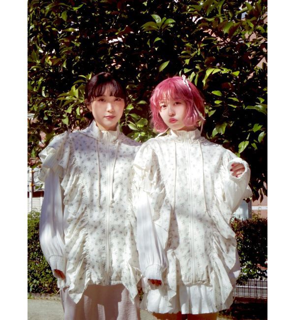 merry jenny「floralコンビフーディージャケット」|その他|