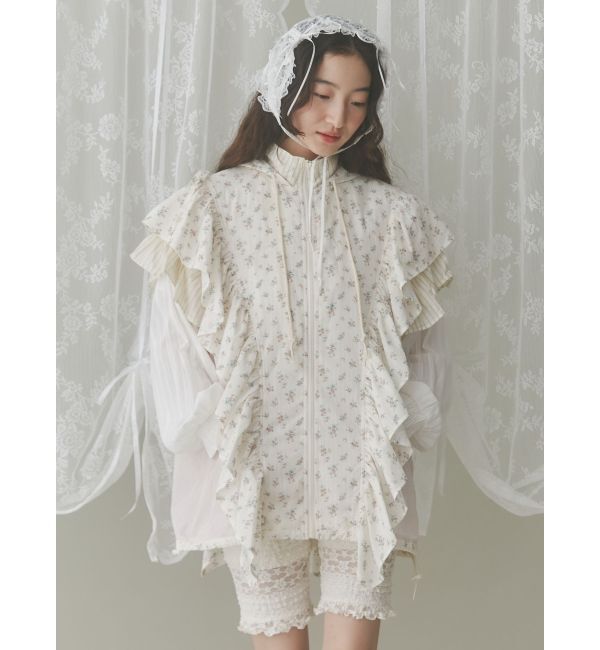 merry jenny「floralコンビフーディージャケット」|その他|