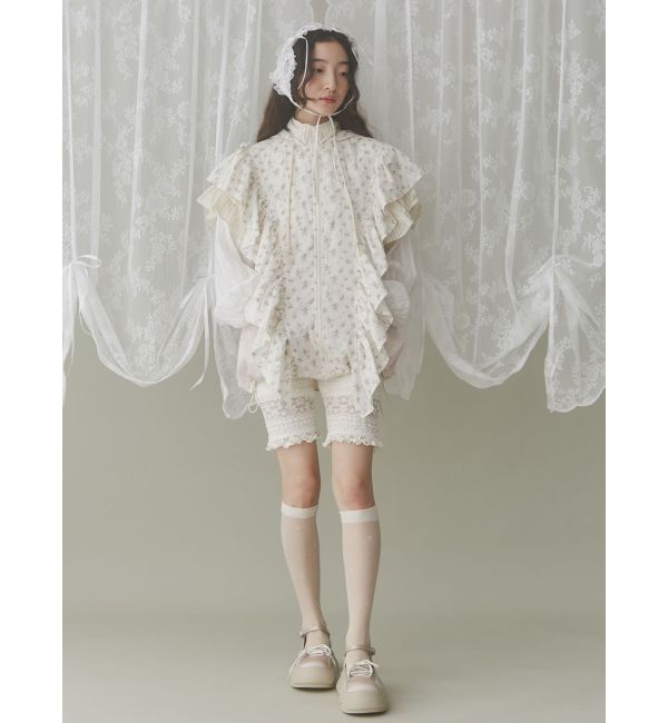 merry jenny「floralコンビフーディージャケット」|その他|