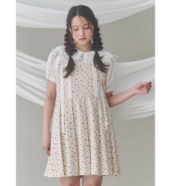 merry jenny「flowerプリーツミニワンピース」|ワンピース|