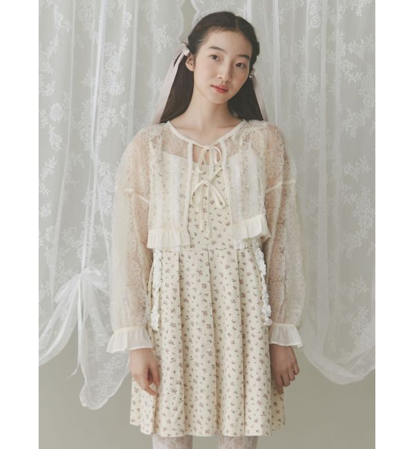 merry jenny「flowerプリーツミニワンピース」|ワンピース|