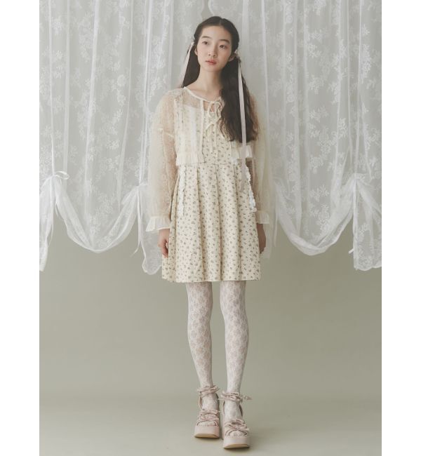 merry jenny「flowerプリーツミニワンピース」|ワンピース|