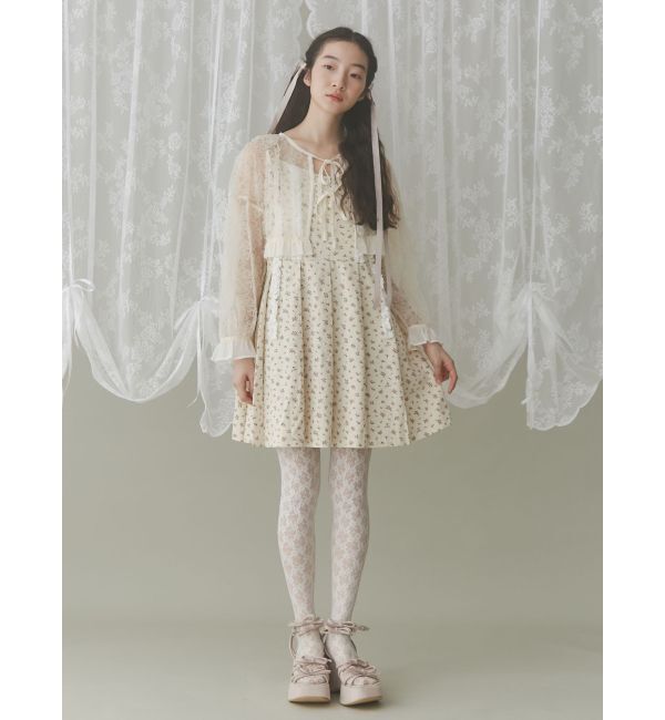 merry jenny「flowerプリーツミニワンピース」|ワンピース|