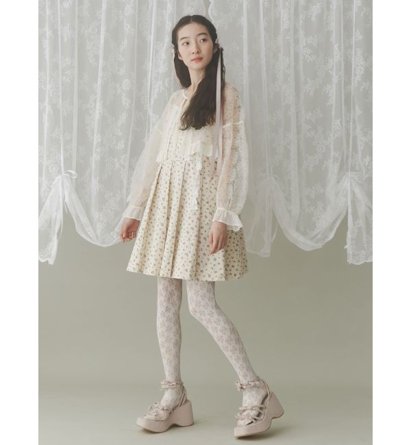 merry jenny「flowerプリーツミニワンピース」|ワンピース|