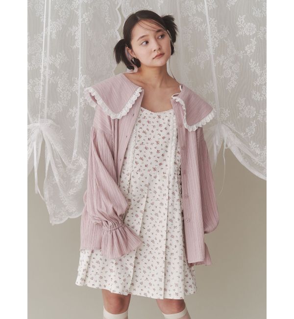 merry jenny「flowerプリーツミニワンピース」|ワンピース|