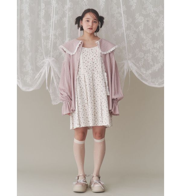 merry jenny「flowerプリーツミニワンピース」|ワンピース|