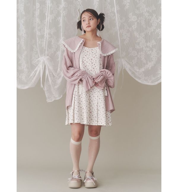 merry jenny「flowerプリーツミニワンピース」|ワンピース|