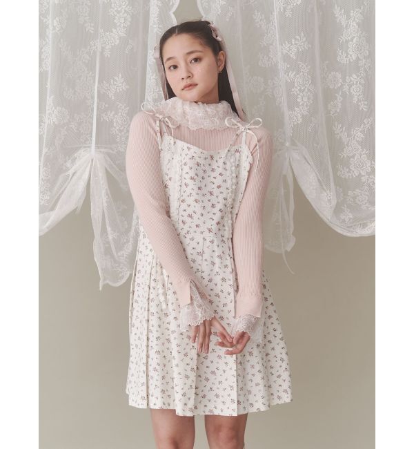 merry jenny「flowerプリーツミニワンピース」|ワンピース|