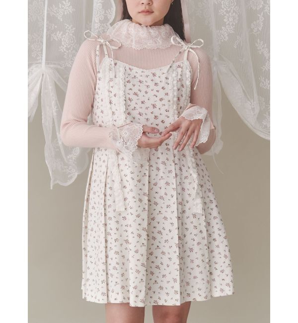 merry jenny「flowerプリーツミニワンピース」|ワンピース|