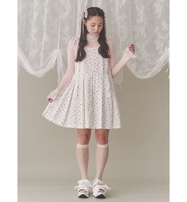 merry jenny「flowerプリーツミニワンピース」|ワンピース|