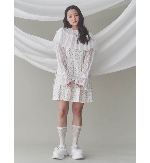 merry jenny「flowerプリーツミニワンピース」|ワンピース|