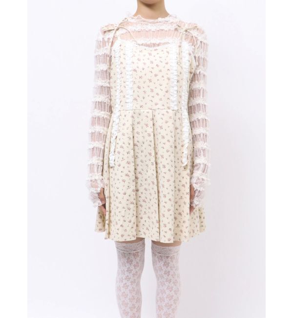 merry jenny「flowerプリーツミニワンピース」|ワンピース|