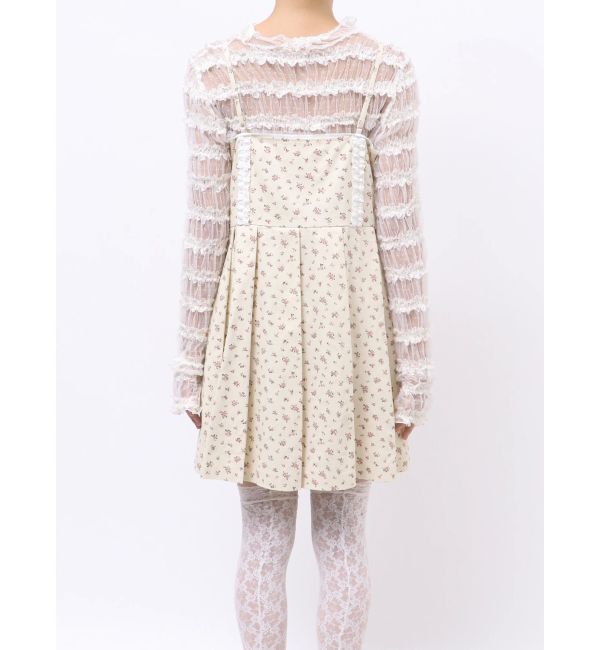 merry jenny「flowerプリーツミニワンピース」|ワンピース|