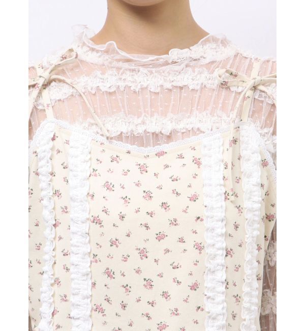 merry jenny「flowerプリーツミニワンピース」|ワンピース|