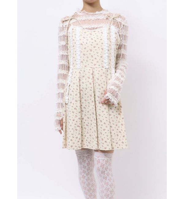 merry jenny「flowerプリーツミニワンピース」|ワンピース|